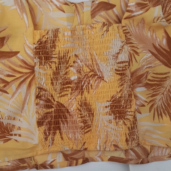 New Junior Women's L.I.F.E Top Blouse Size L Yellow - Picture 3 of 7